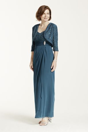 3/4 Sleeve Chiffon Dress